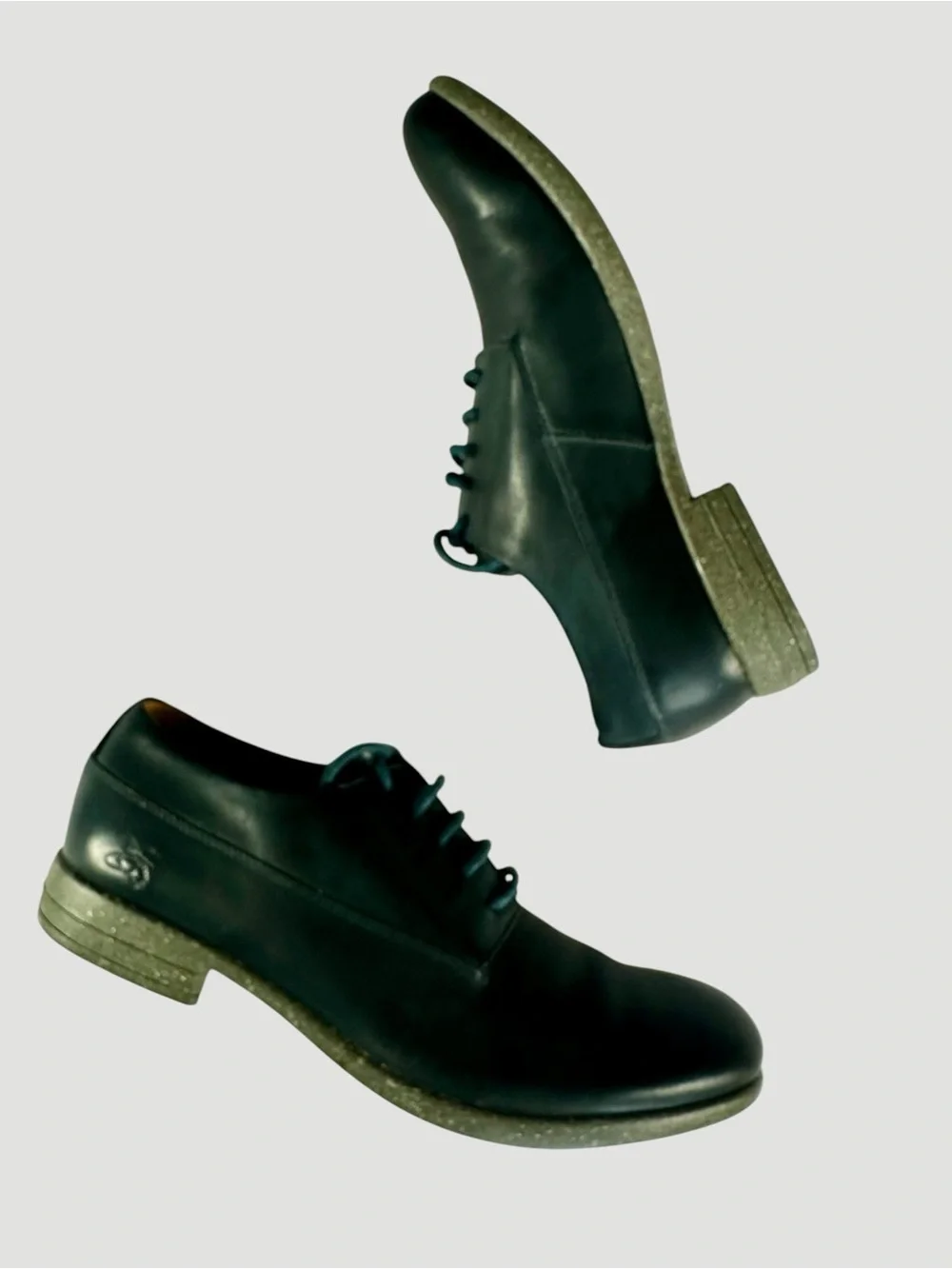 John Fluevog Men’s WIFI PASSWORD- Gibson Navy Shoes